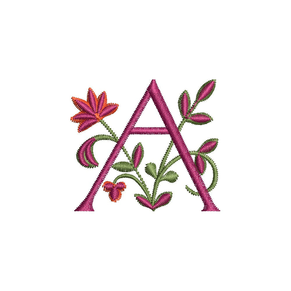 Monogram Letter A Machine Embroidery Font 4x4 Hoop | AE043 Stitch Delight