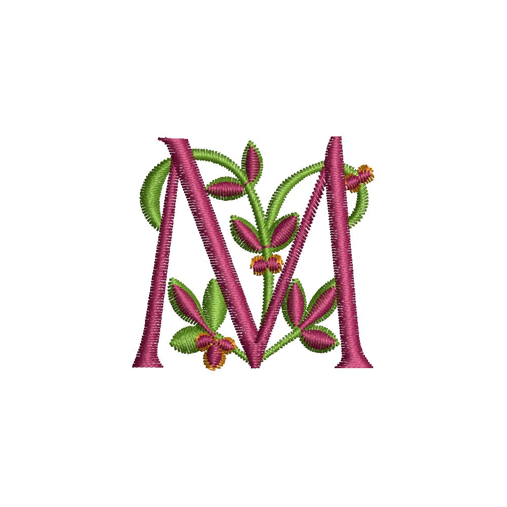 Monogram Letter M Machine Embroidery Font 4x4 Hoop | AE043 Stitch Delight