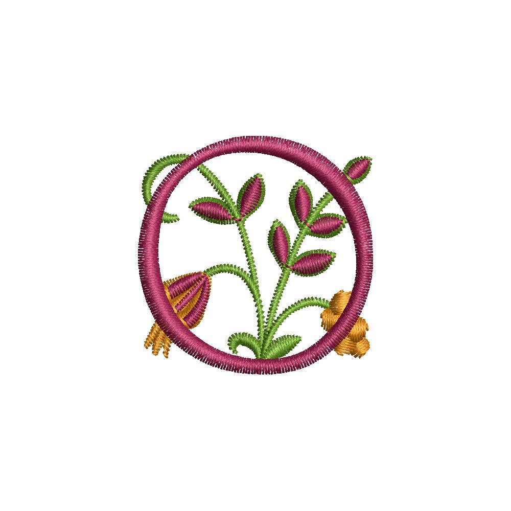 Monogram Letter O Machine Embroidery Font 4x4 Hoop | AE043 Stitch Delight