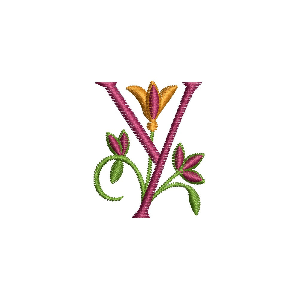 Monogram Letter Y Machine Embroidery Font 4x4 Hoop | AE043 Stitch Delight