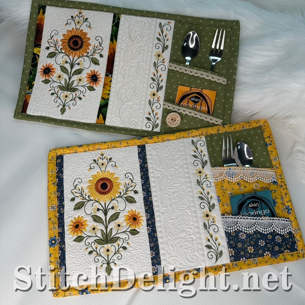 SDS4654 Sunflower Mugrug Placemat Set