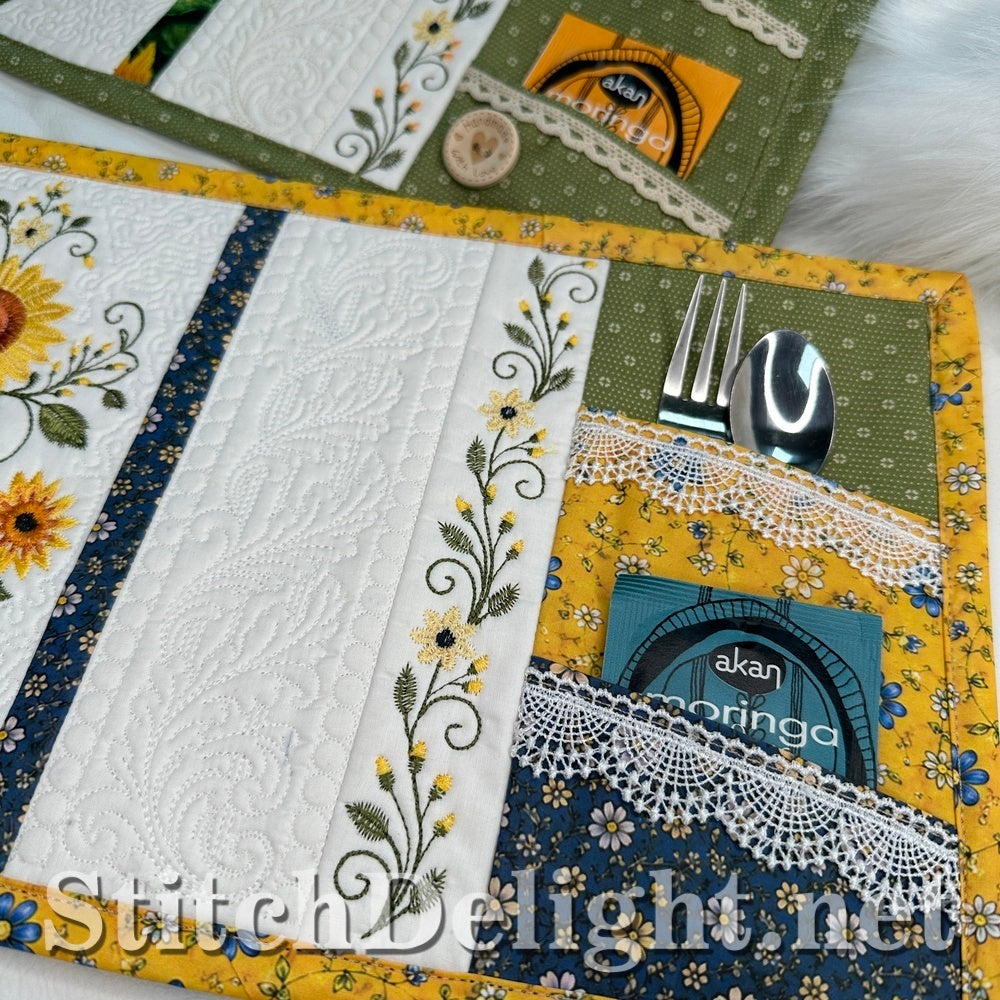 SDS4654 Sunflower Mugrug Placemat Set