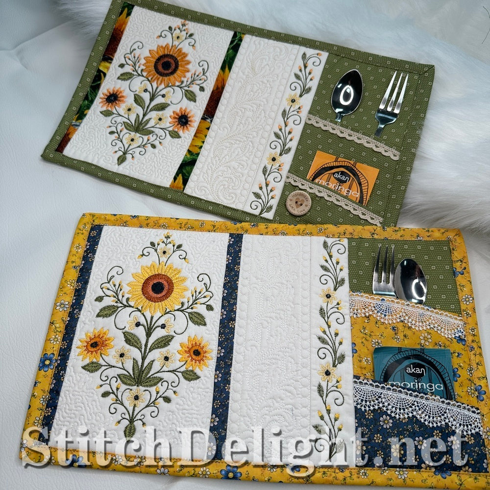 SDS4654 Sunflower Mugrug Placemat Set