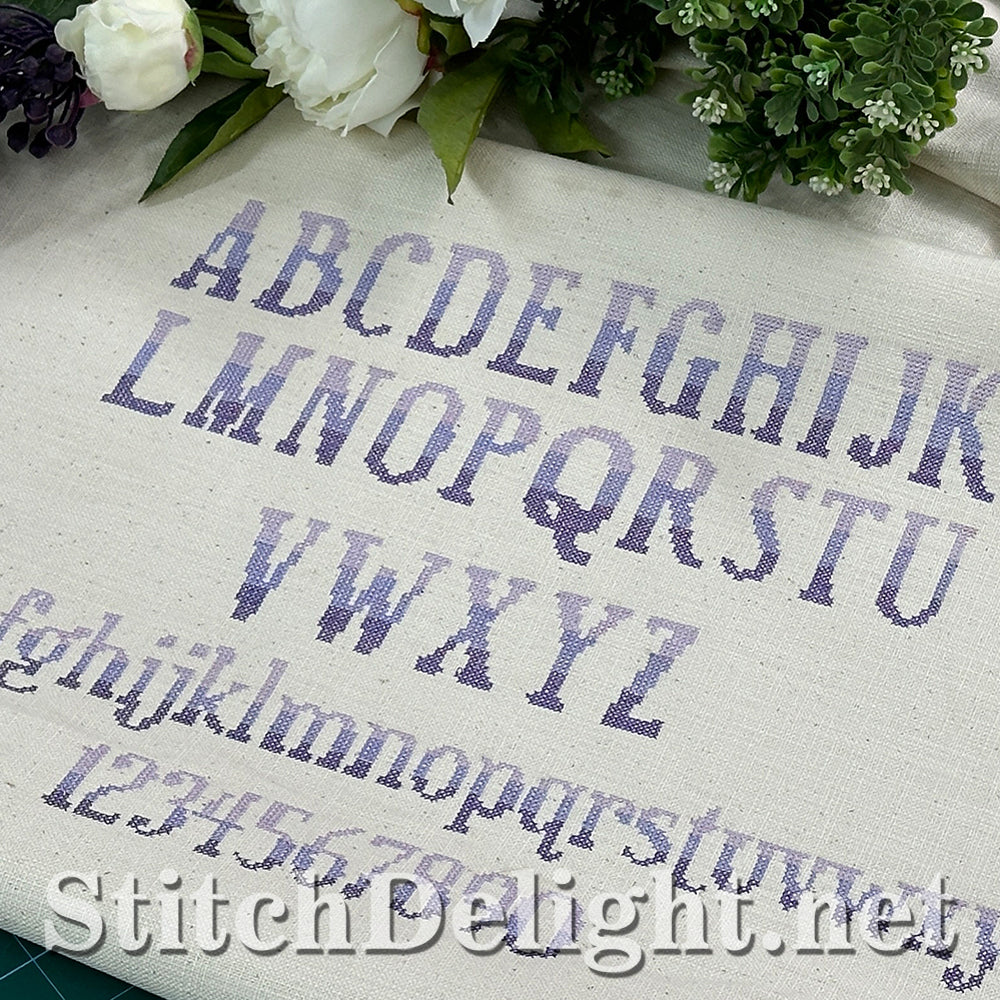 SDS4285 Ombre Cross Stitch Font