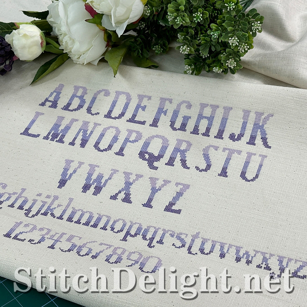SDS4285 Ombre Cross Stitch Font