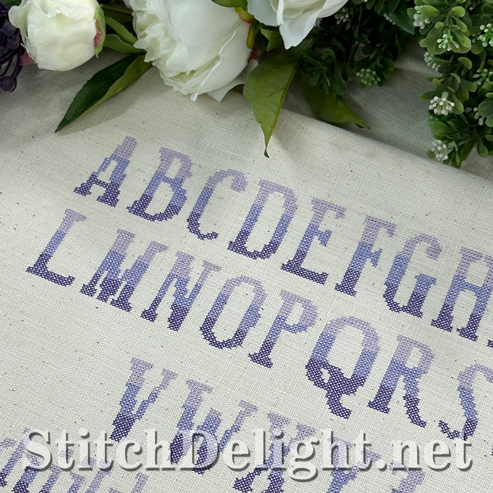 SDS4285 Ombre Cross Stitch Font