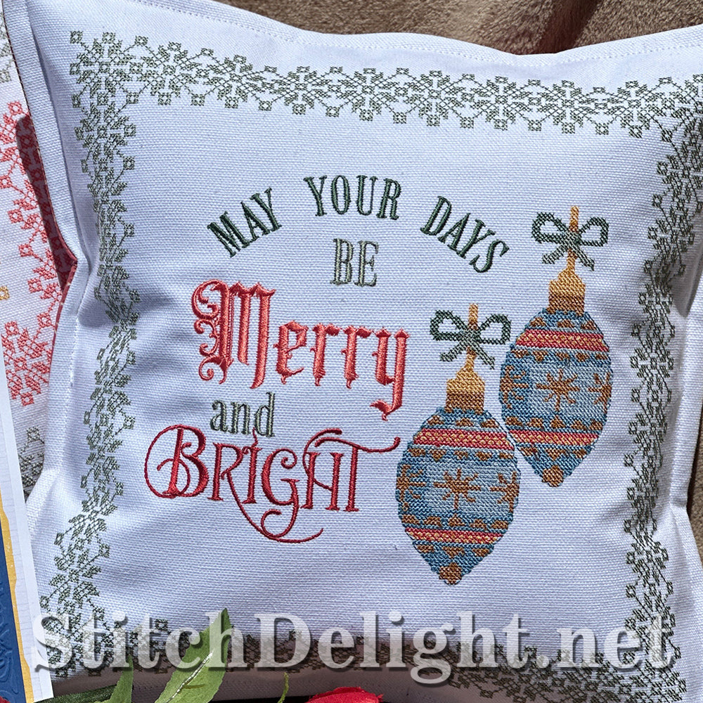 SDS4290 Christmas Bauble cross stitch machine embroidery design β November
