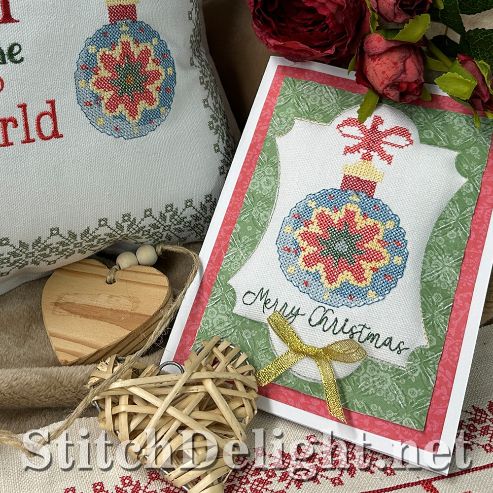 SDS4290 Christmas Bauble cross stitch machine embroidery design β February