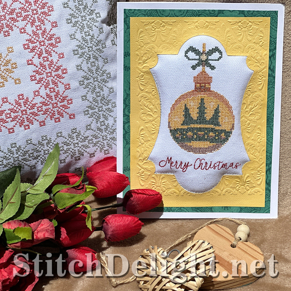 SDS4290 Christmas Bauble cross stitch machine embroidery design β July