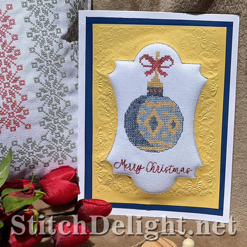 SDS4290 Christmas Bauble cross stitch machine embroidery design β May