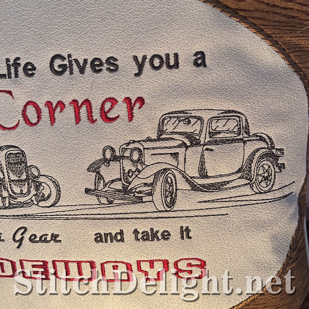 SDS4337 Vintage Redwork Cars