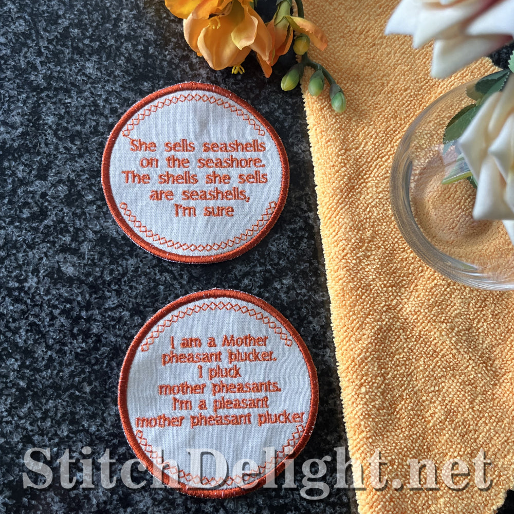 SDS4338 Tongue Twister Coaster