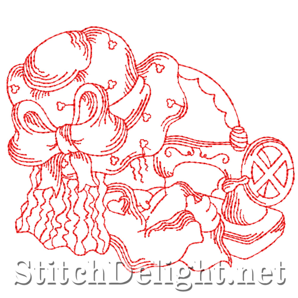 SDS4341 Redwork Sewing Sarah