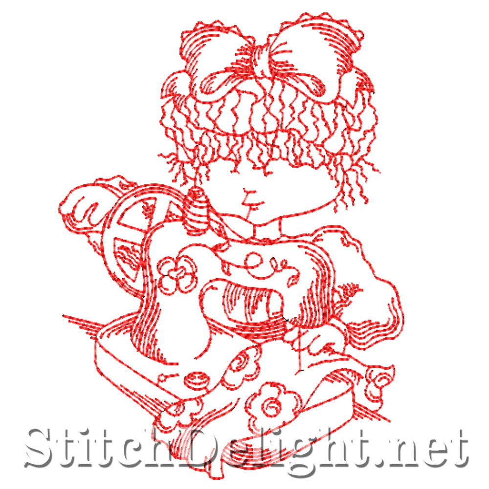 SDS4341 Redwork Sewing Sarah