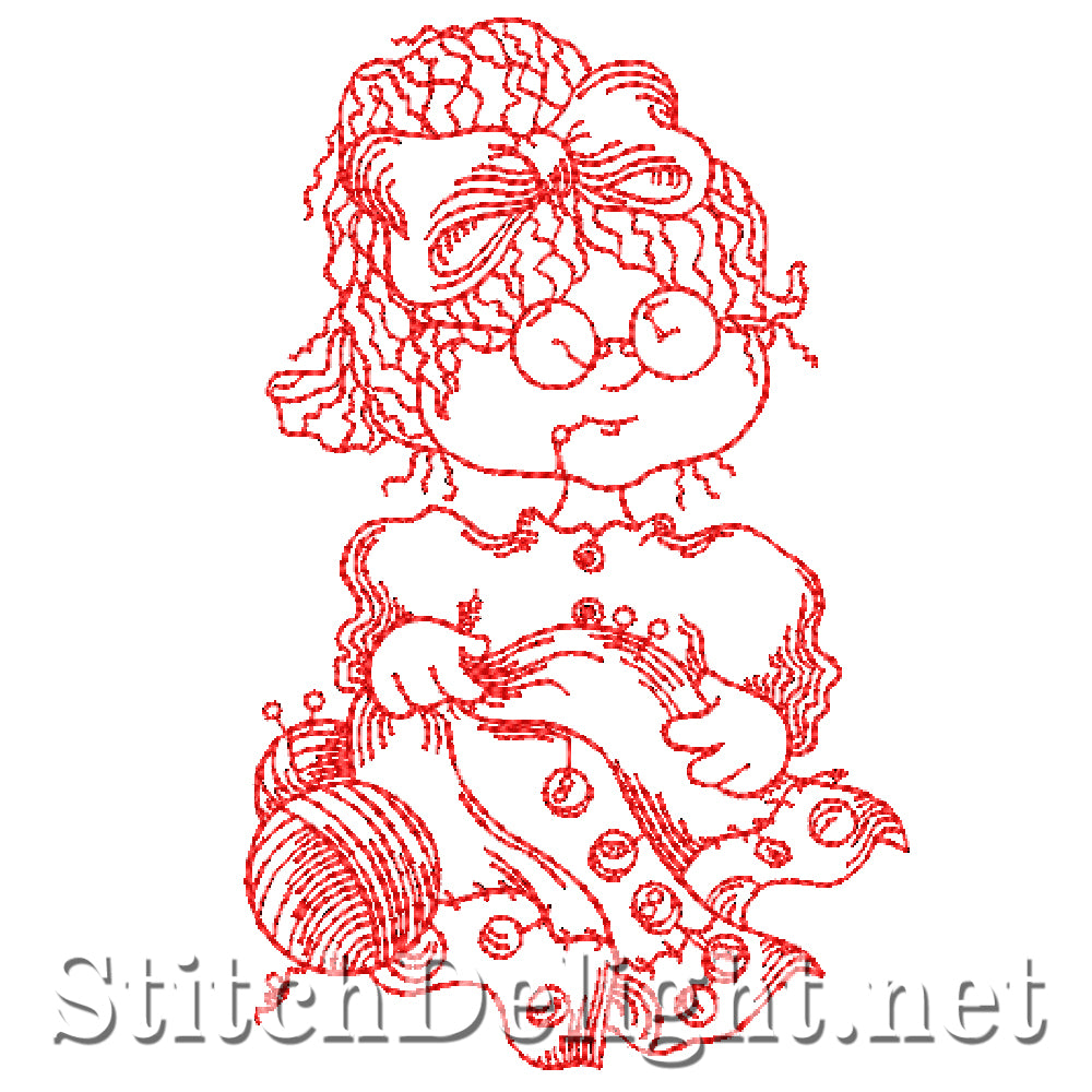 SDS4341 Redwork Sewing Sarah