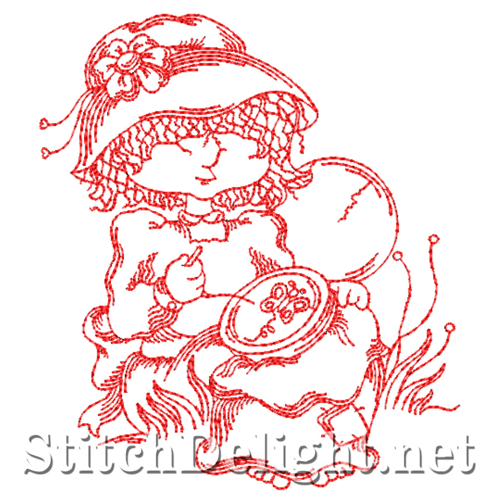 SDS4341 Redwork Sewing Sarah