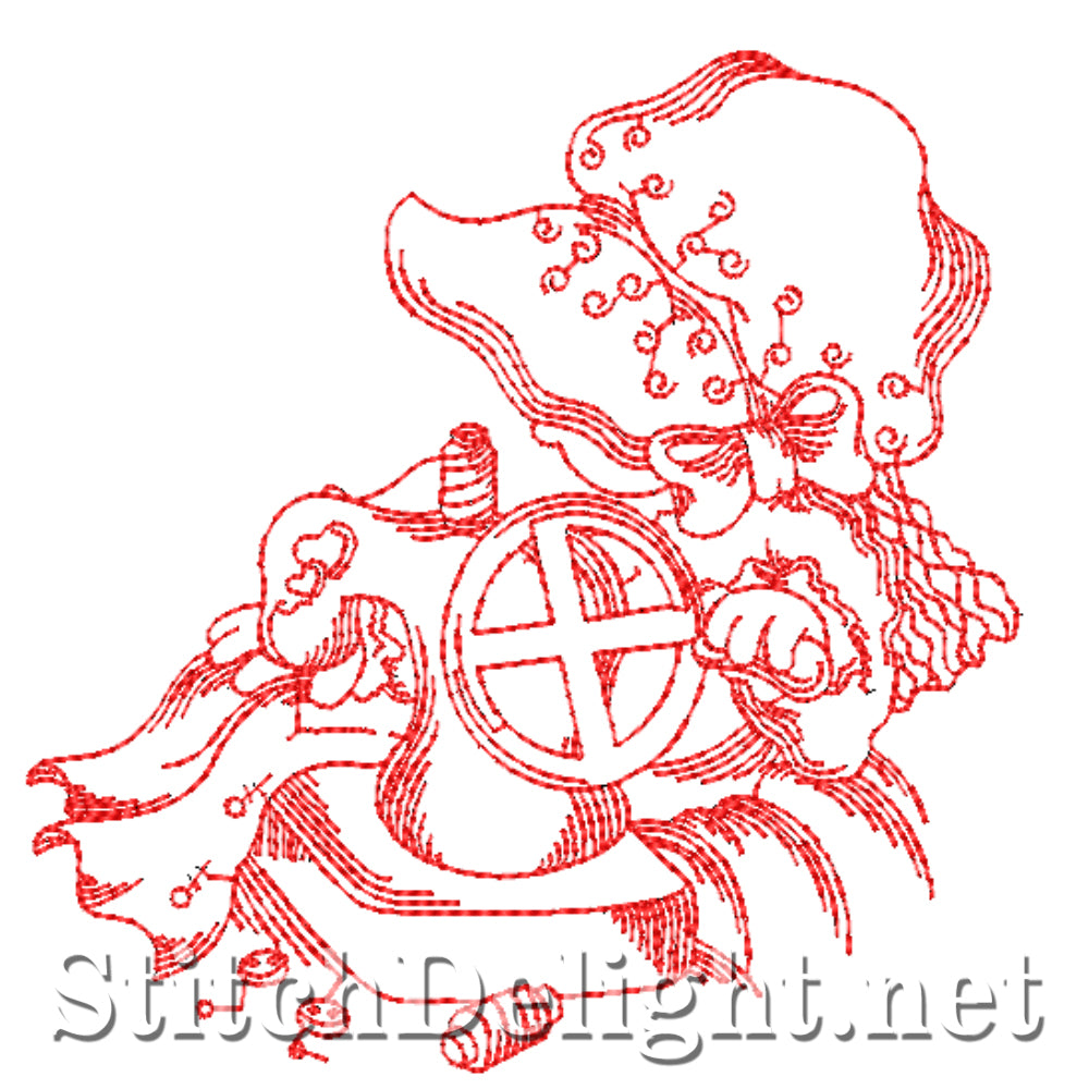 SDS4341 Redwork Sewing Sarah