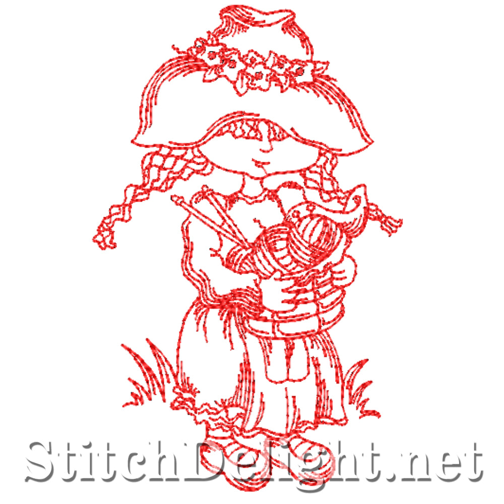 SDS4341 Redwork Sewing Sarah