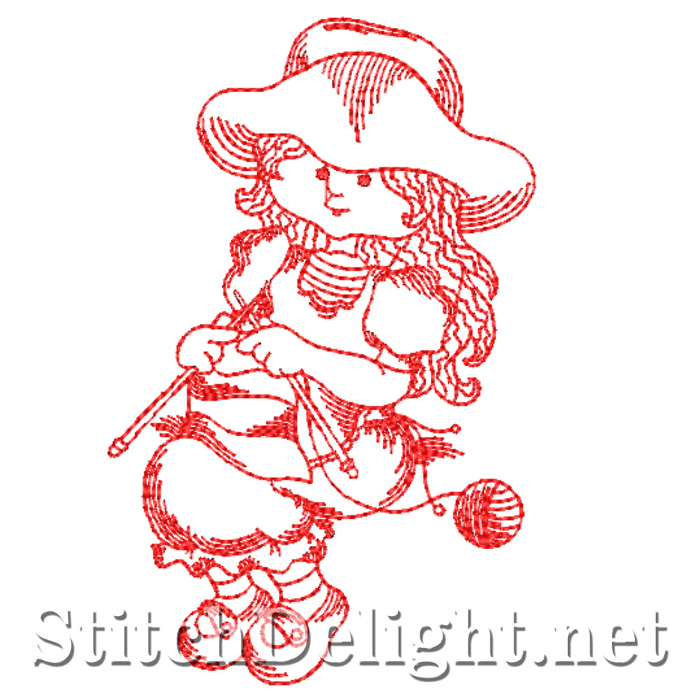 SDS4341 Redwork Sewing Sarah