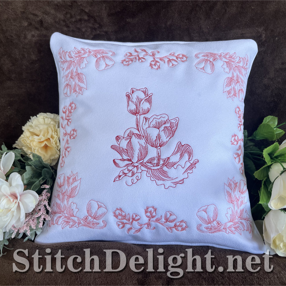 SDS4342 Redwork Tulips