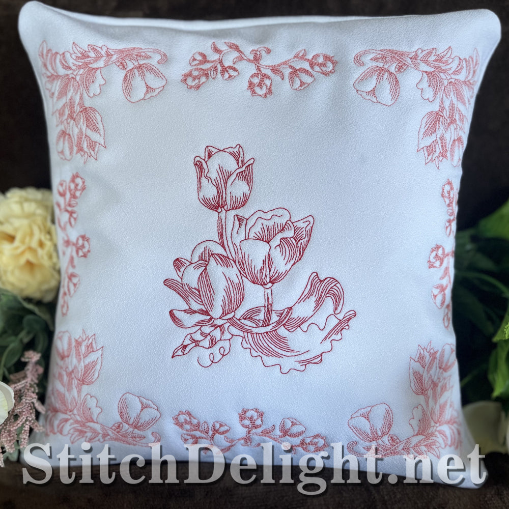 SDS4342 Redwork Tulips