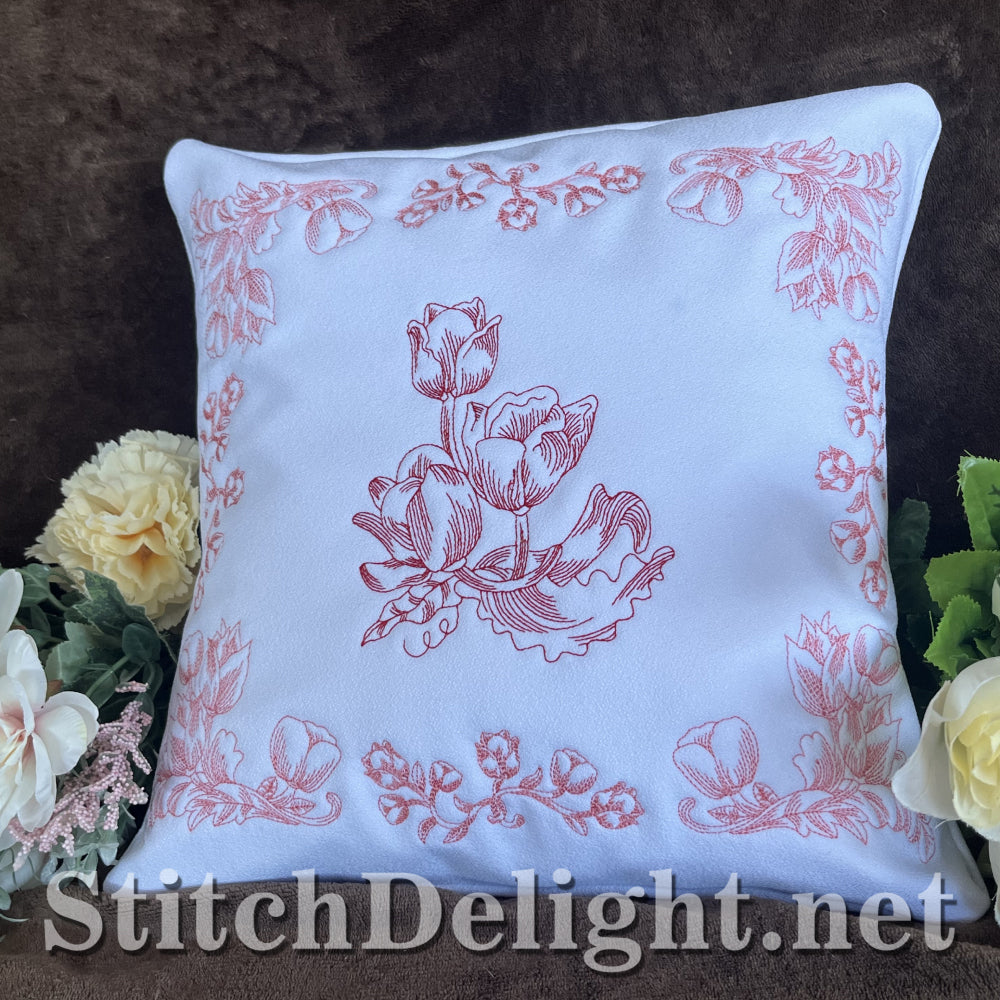 SDS4342 Redwork Tulips