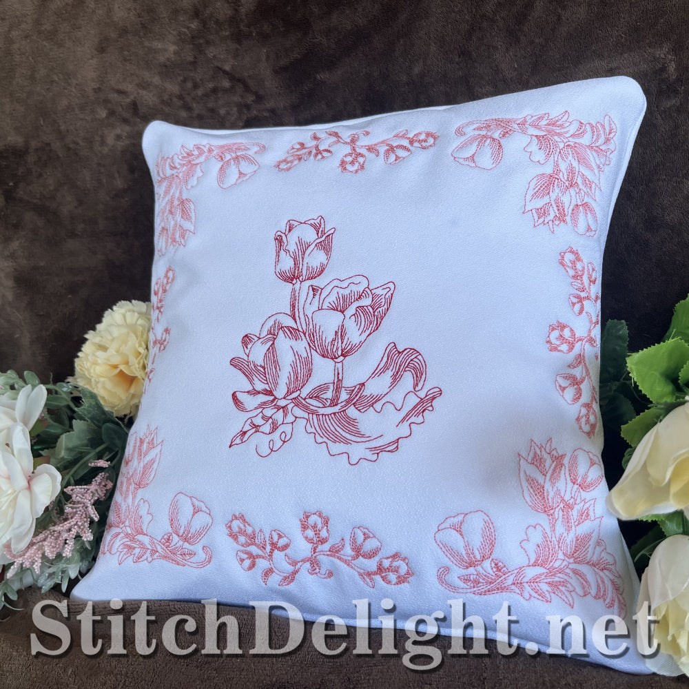SDS4342 Redwork Tulips