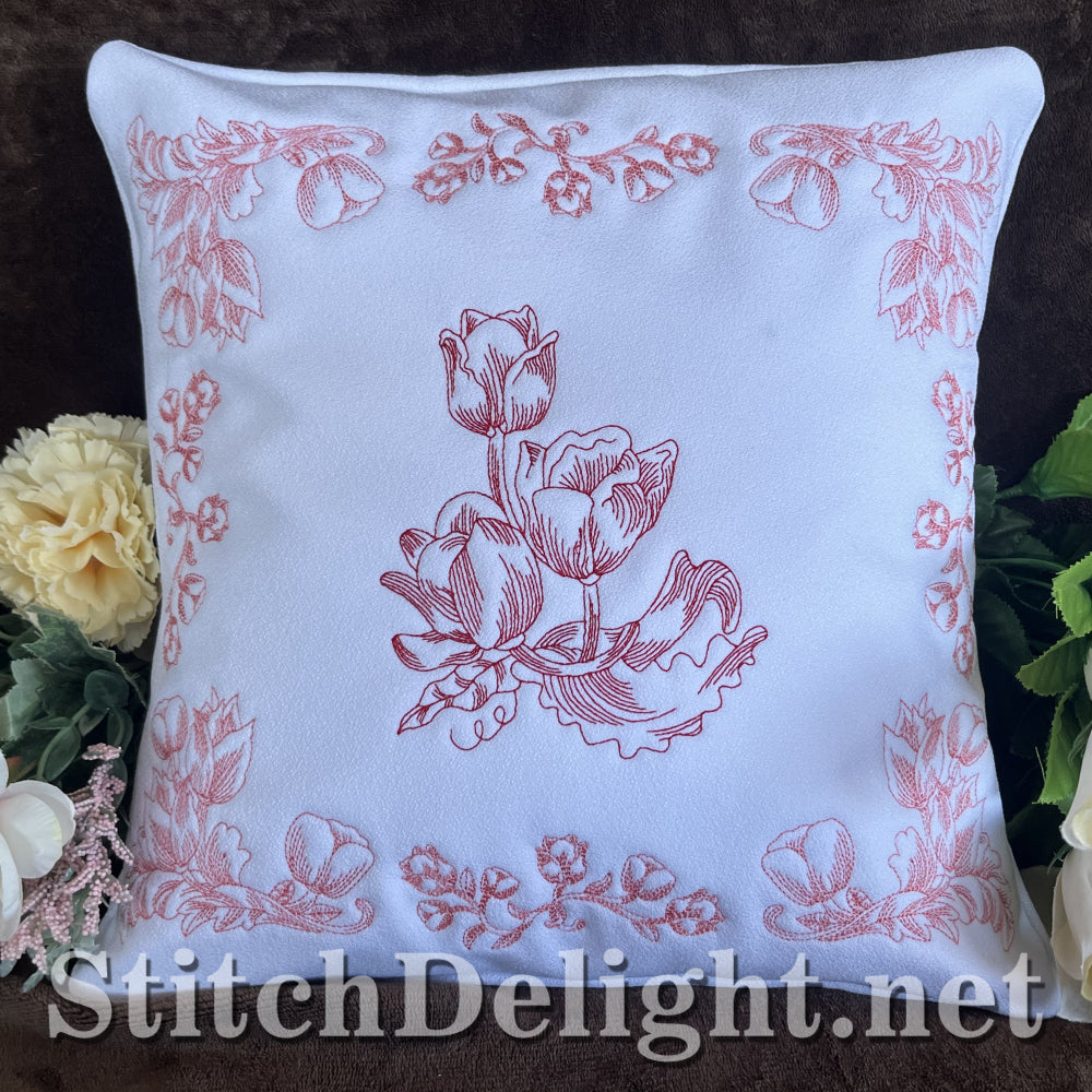 SDS4342 Redwork Tulips