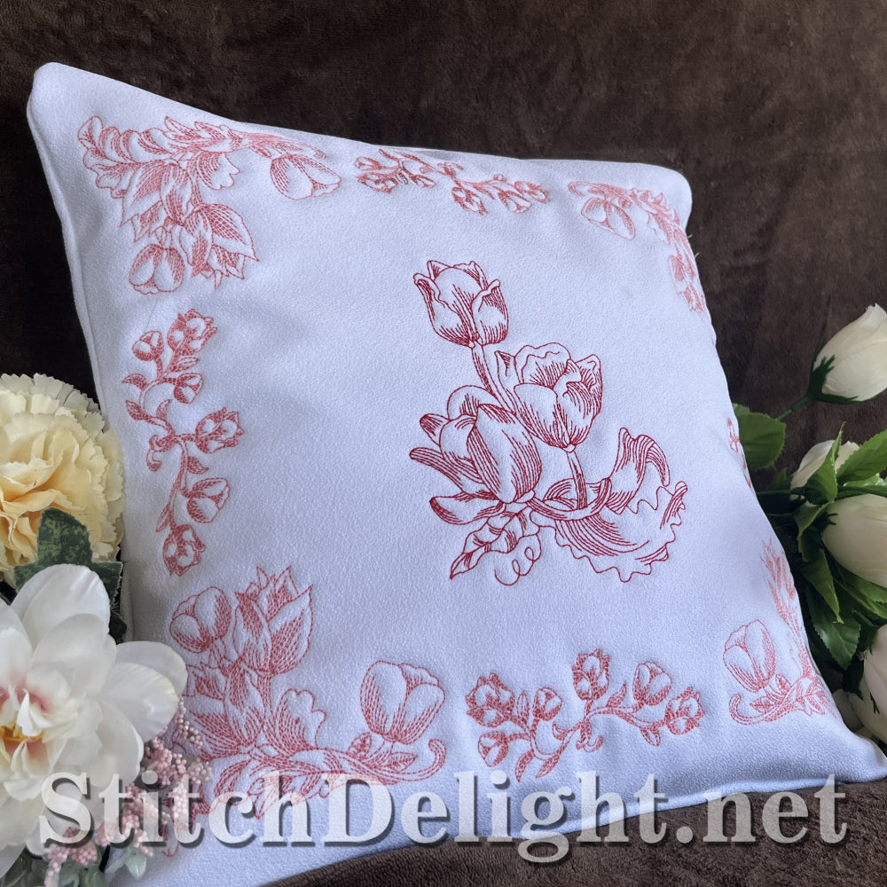 SDS4342 Redwork Tulips