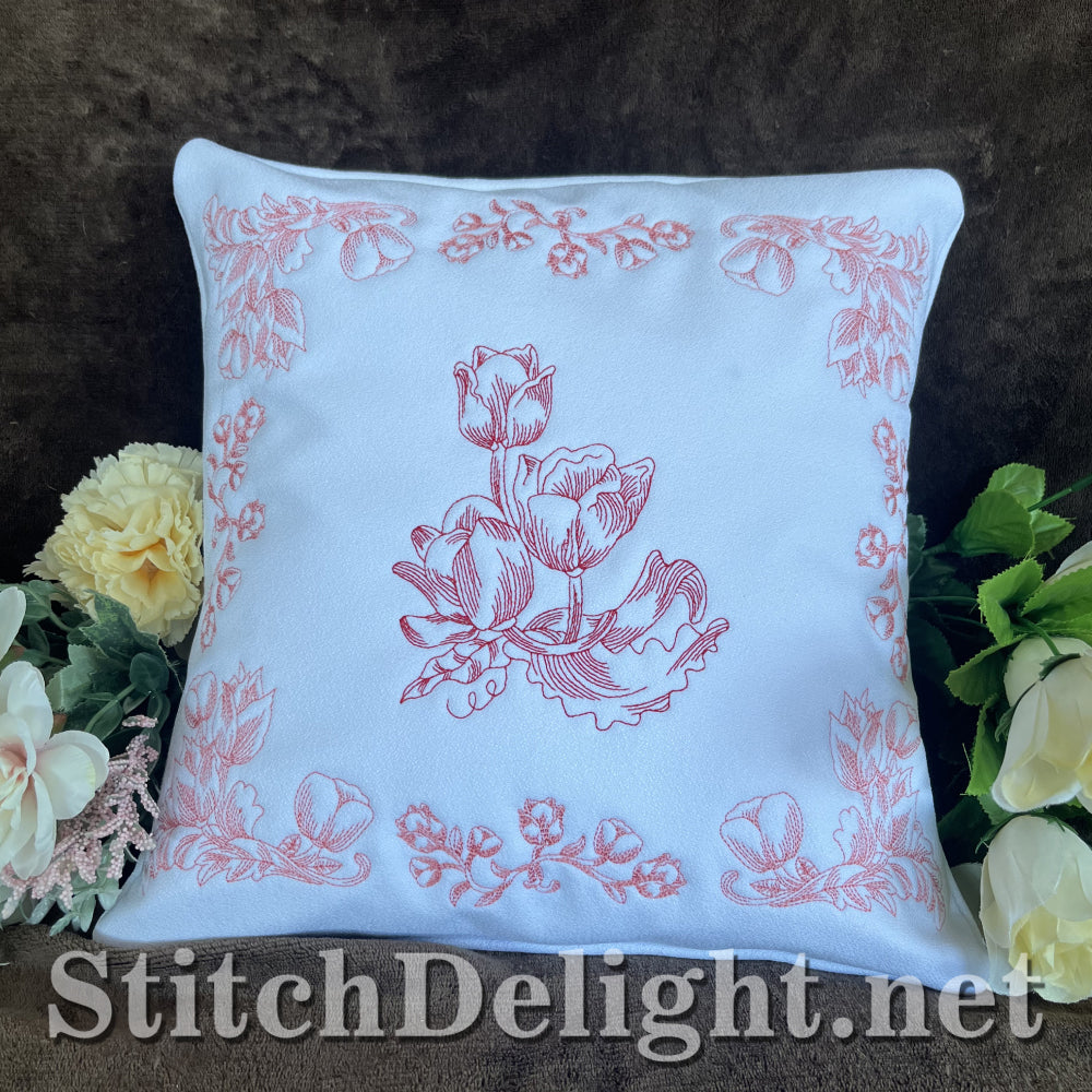 SDS4342 Redwork Tulips