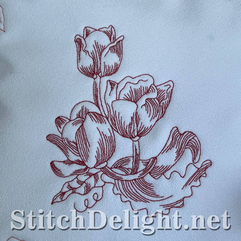 SDS4342 Redwork Tulips