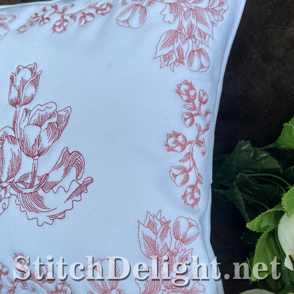 SDS4342 Redwork Tulips