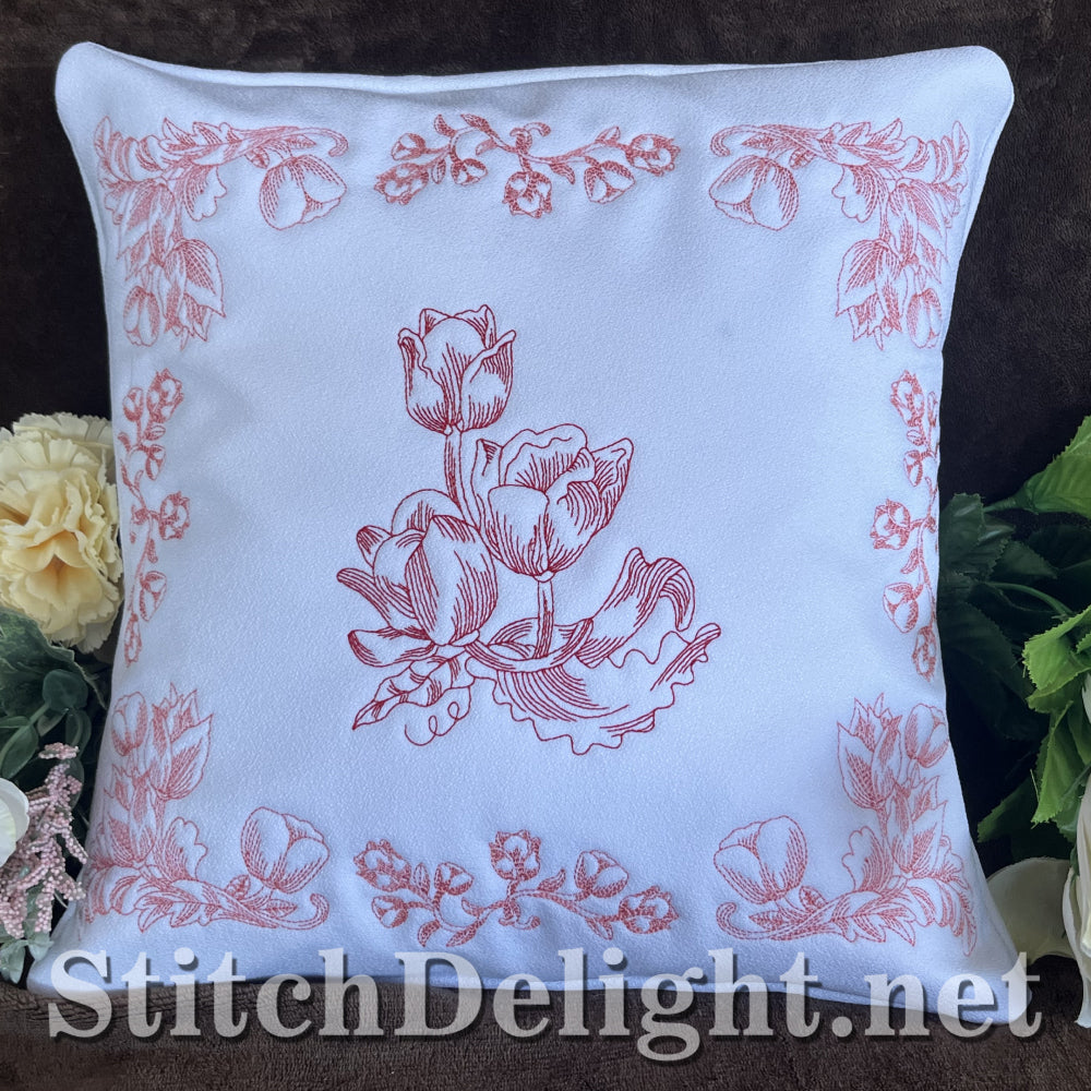 SDS4342 Redwork Tulips