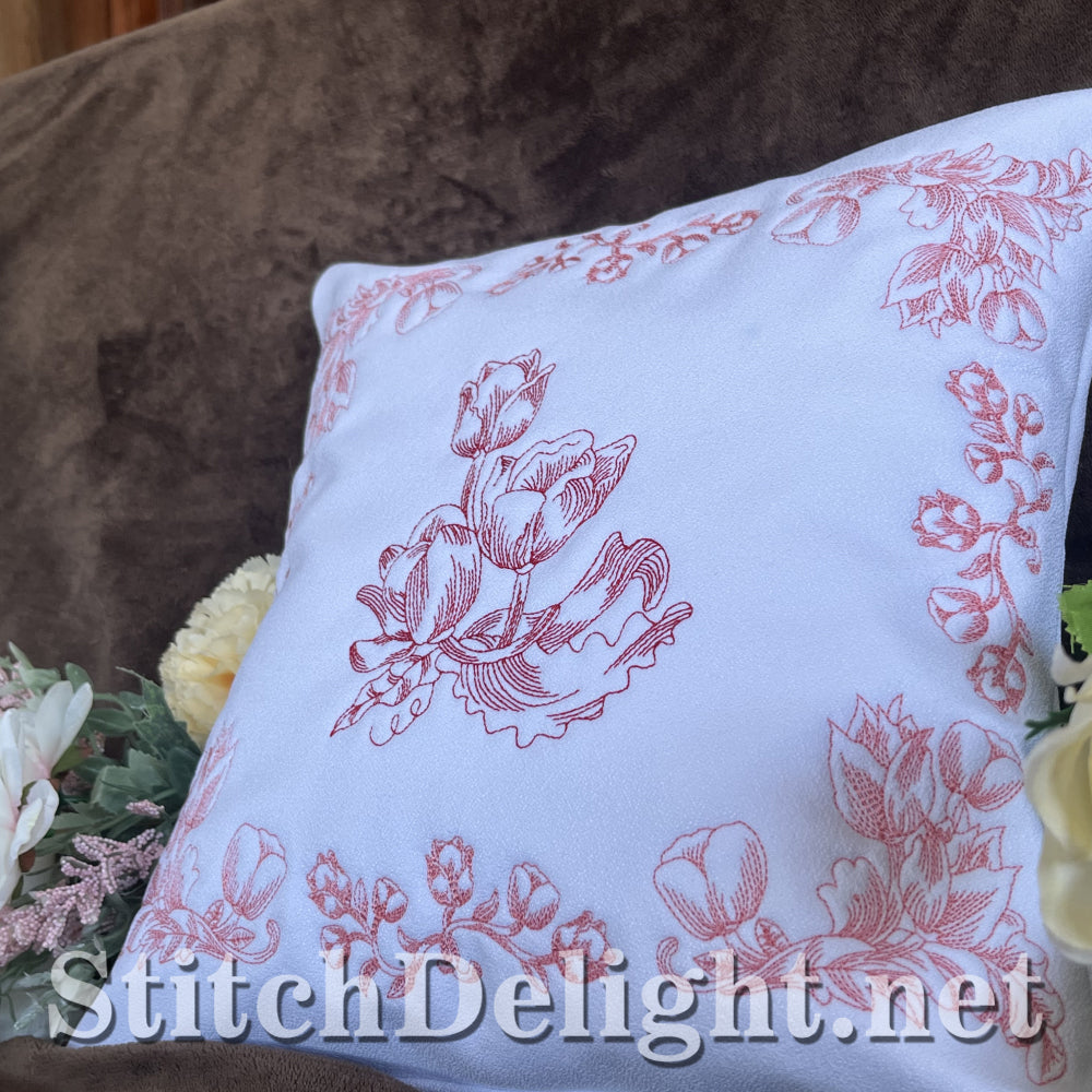 SDS4342 Redwork Tulips
