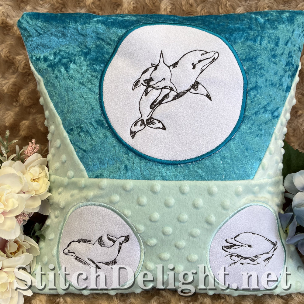 SDS4346 Redwork Dolphin