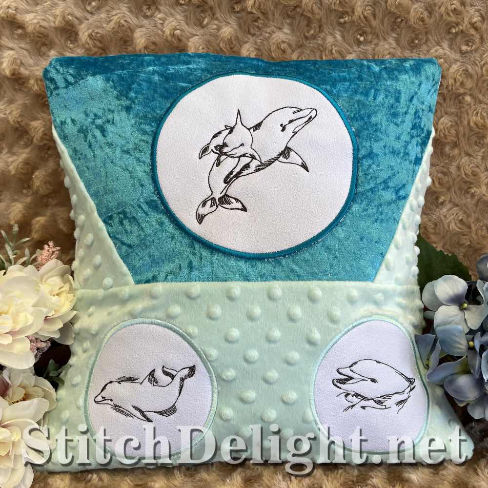 SDS4346 Redwork Dolphin