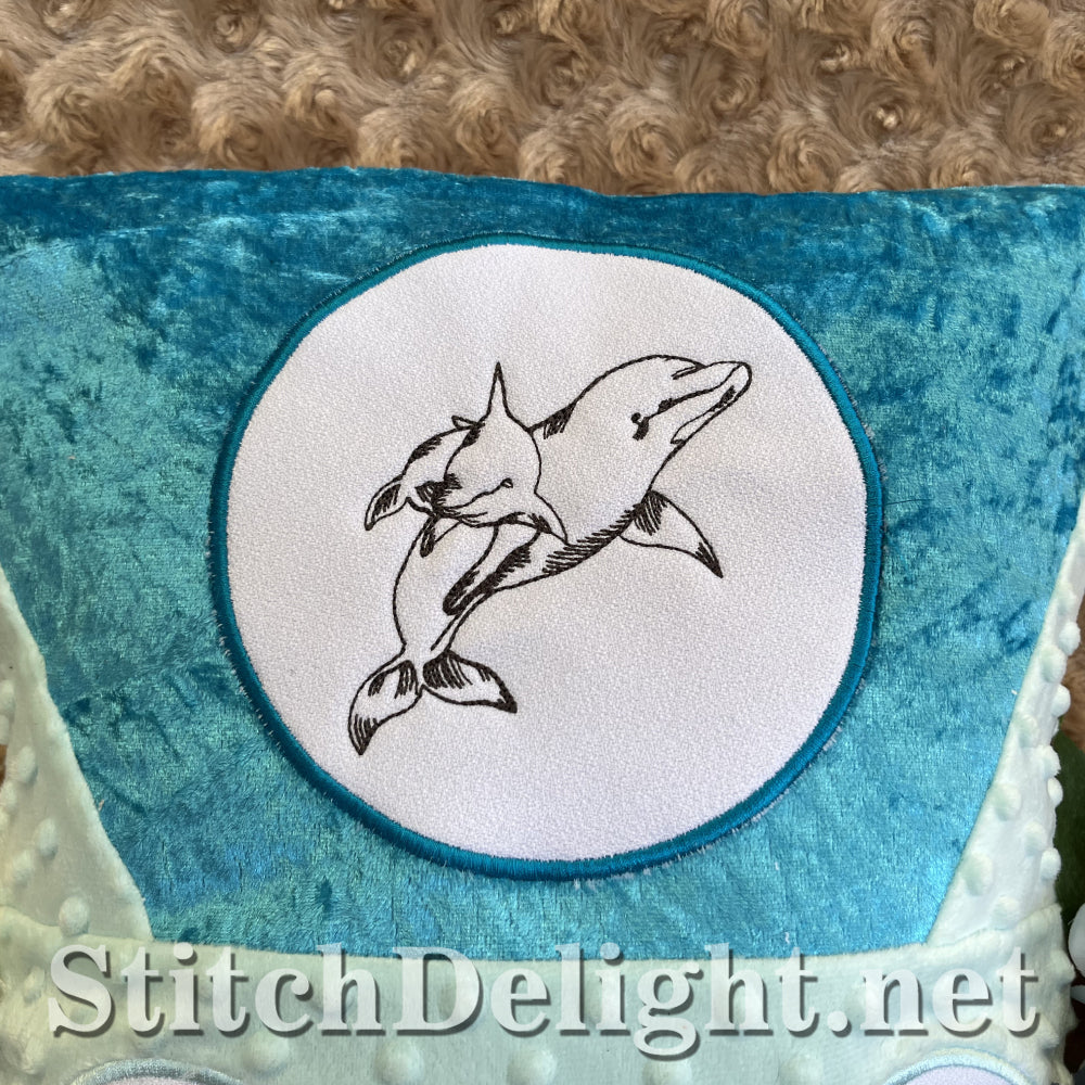 SDS4346 Redwork Dolphin