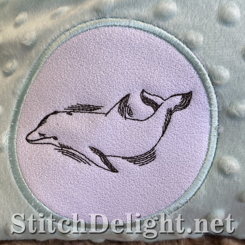 SDS4346 Redwork Dolphin