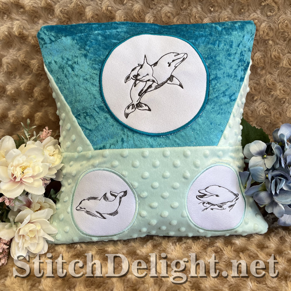 SDS4346 Redwork Dolphin