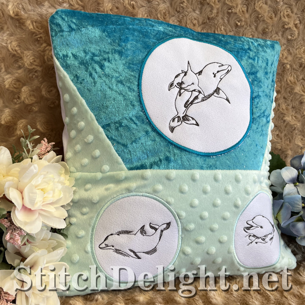 SDS4346 Redwork Dolphin