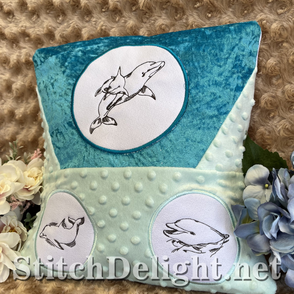 SDS4346 Redwork Dolphin