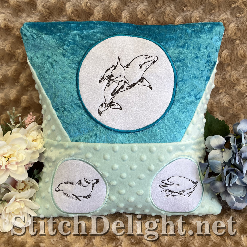 SDS4346 Redwork Dolphin