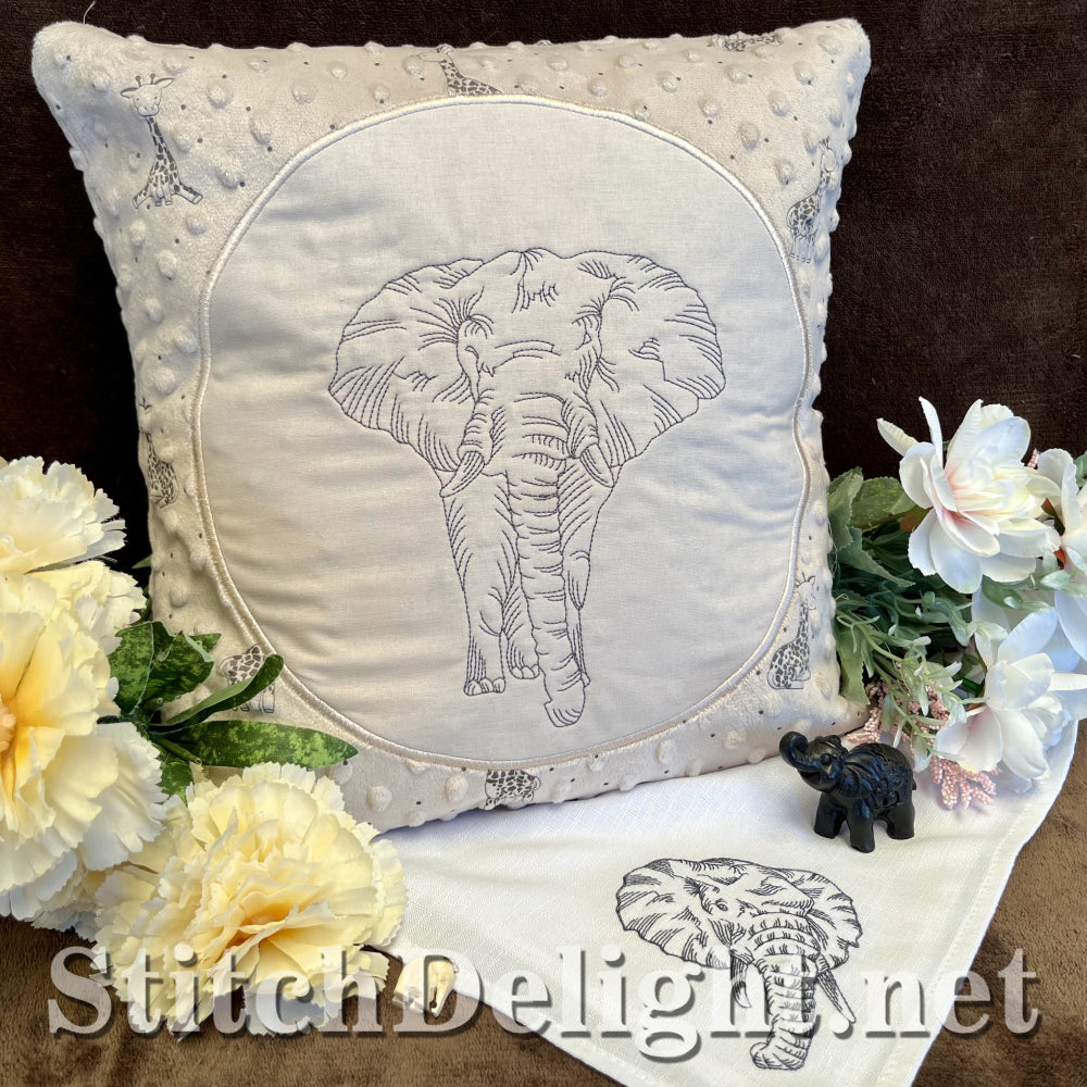 SDS4353 Redwork Elephant