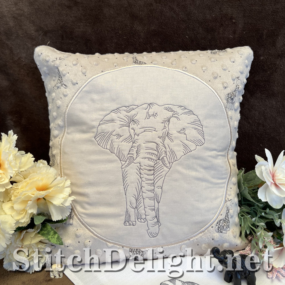 SDS4353 Redwork Elephant