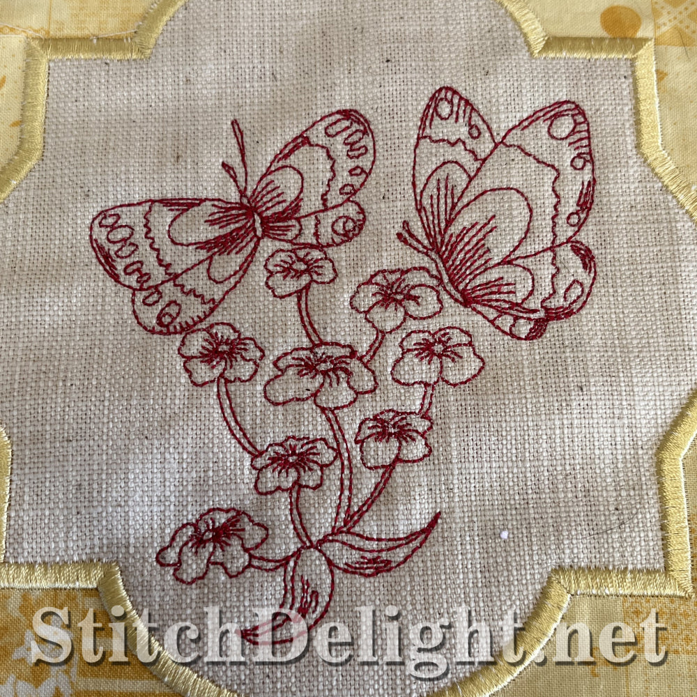SDS4364 Redwork Butterflies