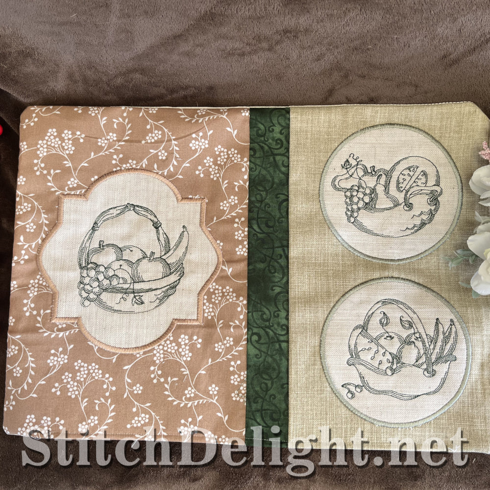 SDS4369 Redwork Fruit Baskets