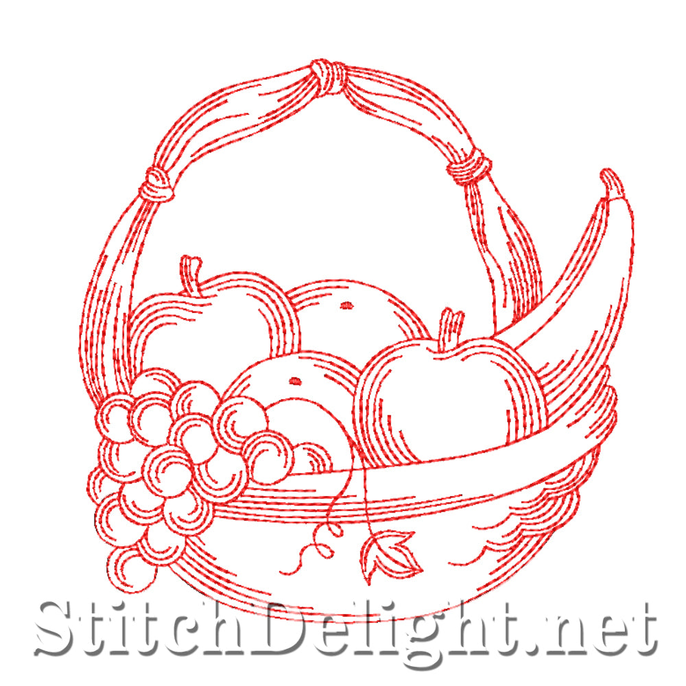 SDS4369 Redwork Fruit Baskets