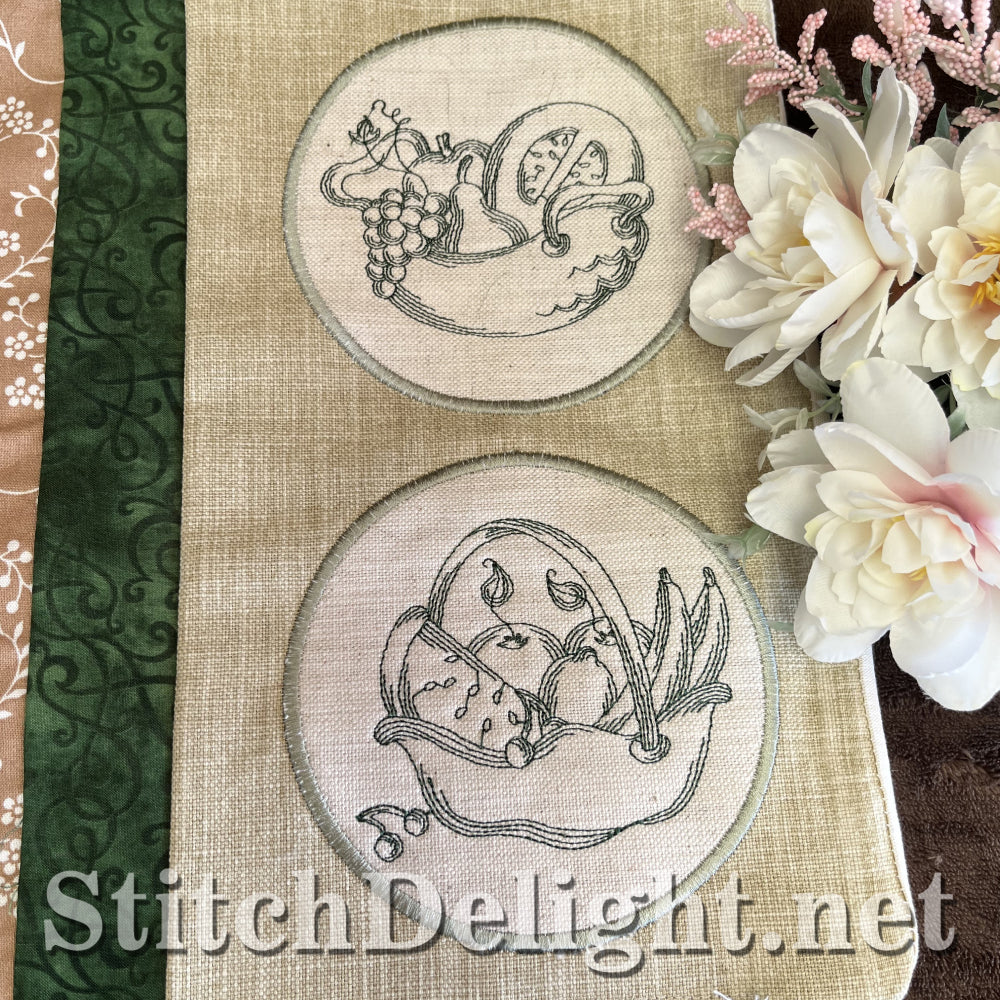 SDS4369 Redwork Fruit Baskets