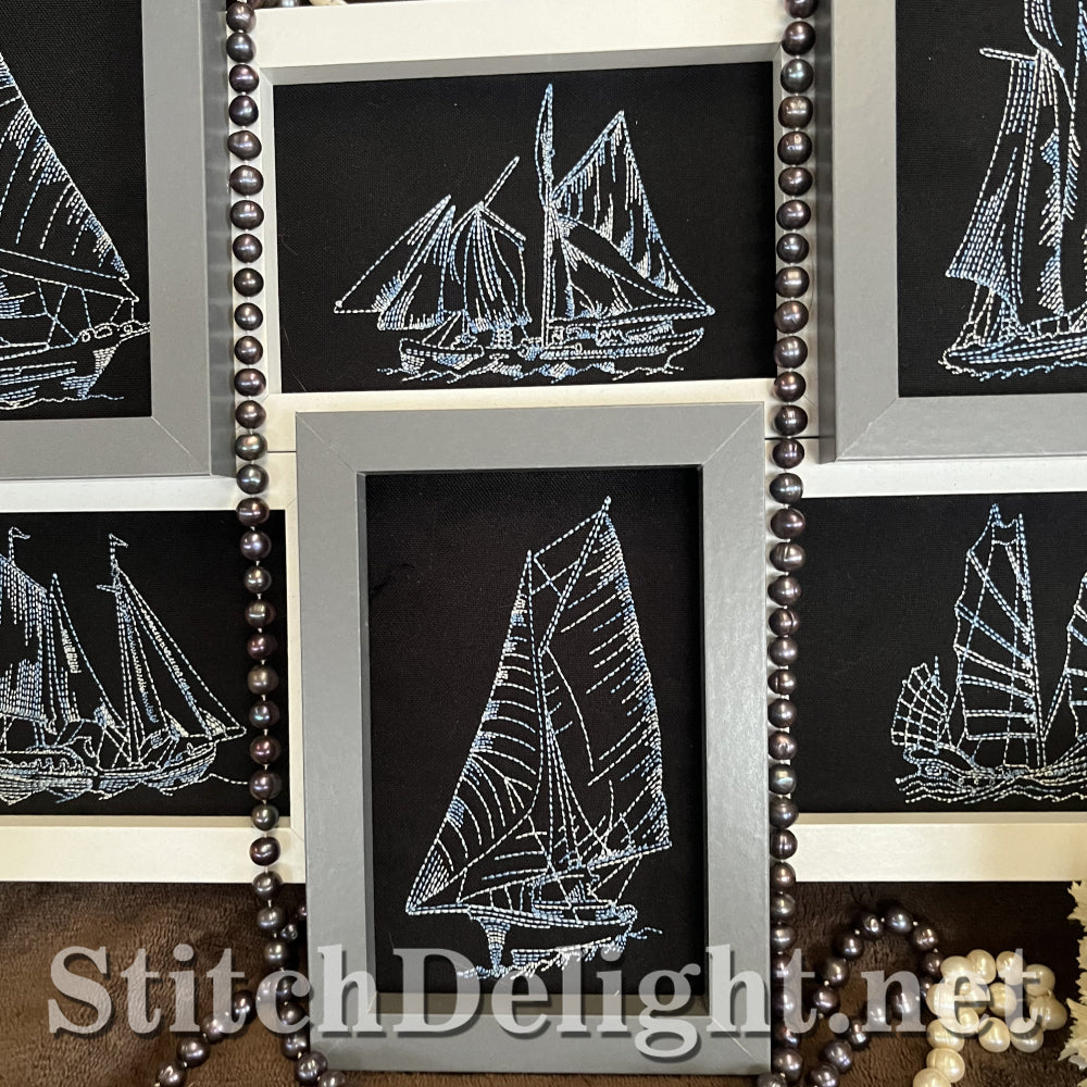 SDS4370 Redwork Sailboat
