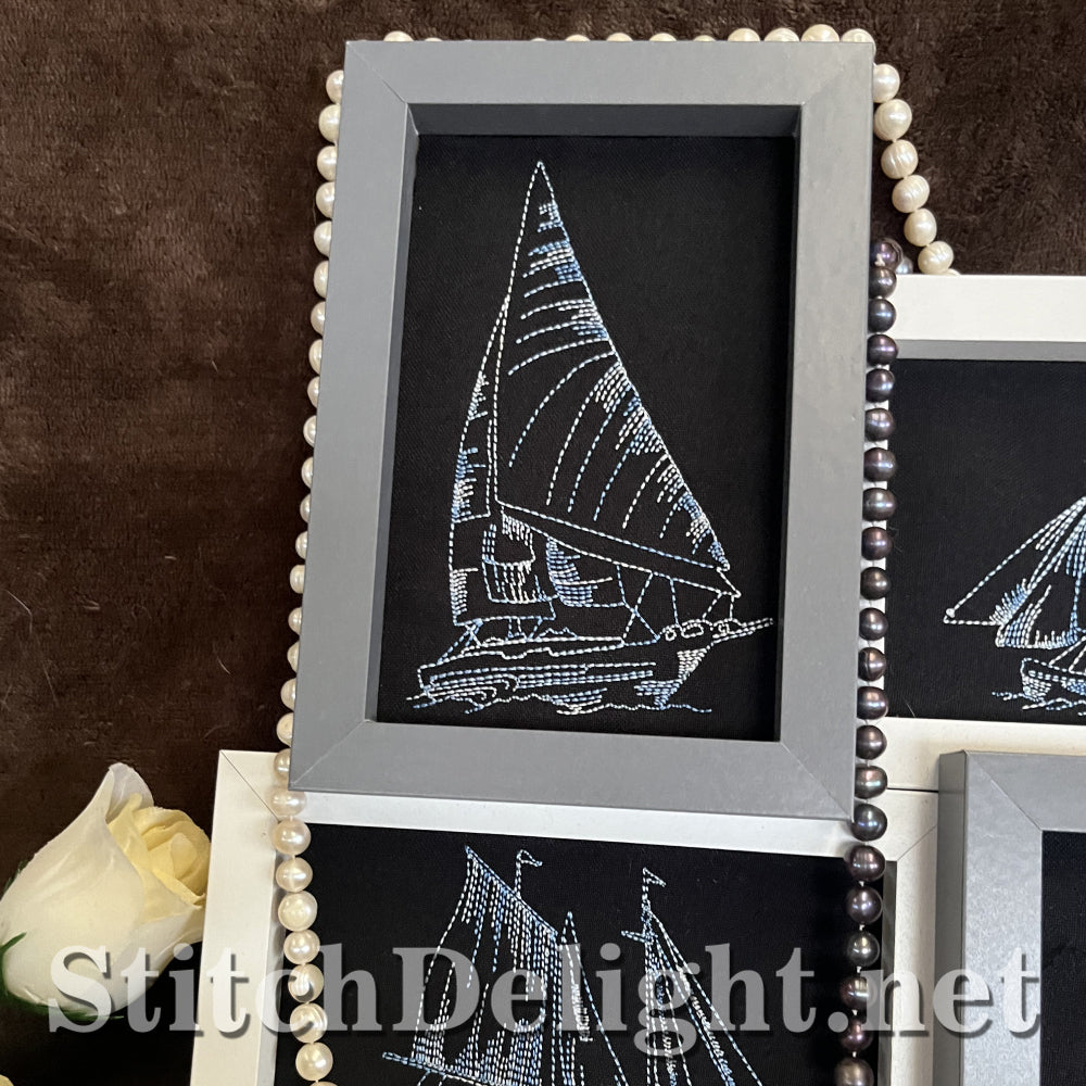 SDS4370 Redwork Sailboat